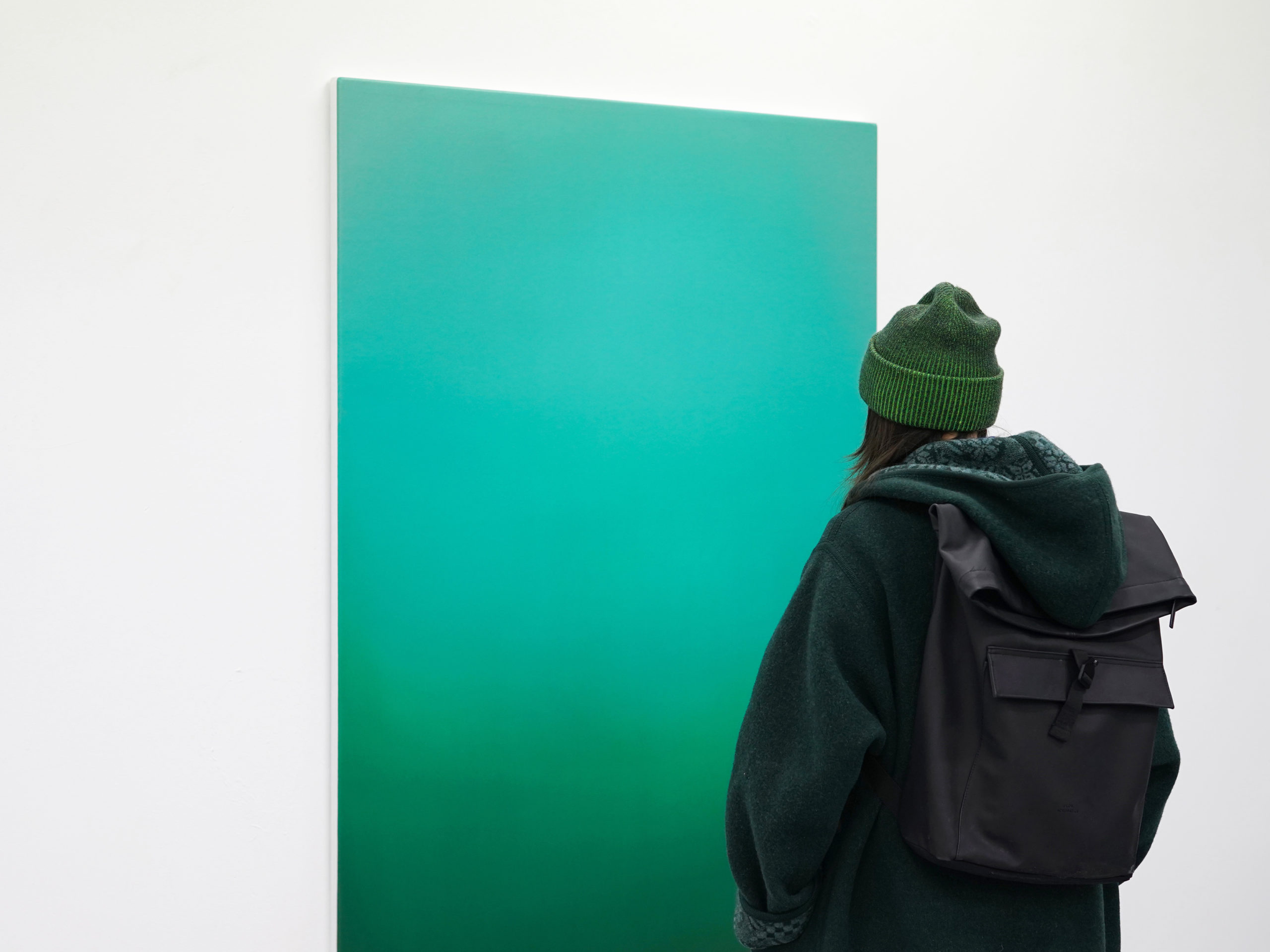 Diffuse vert-viridian-huile sur toile-2019