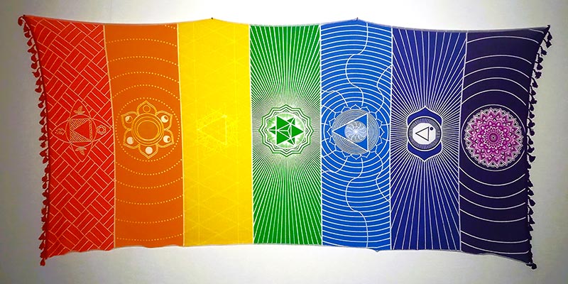 pashmina 7 couleurs chakras